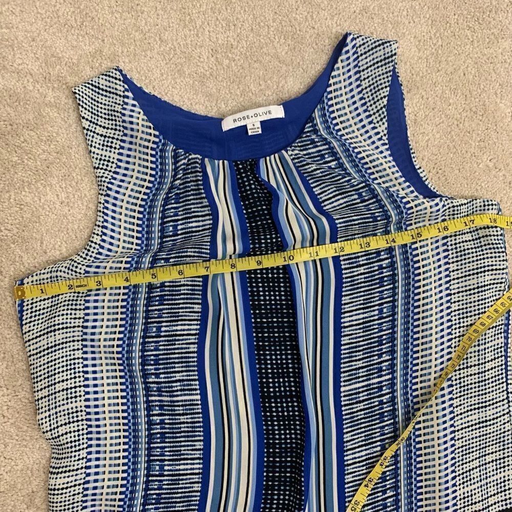 ▫️ROSE & OLIVE Multi-colored Striped Flowy Layered Tank Women’s Top | Size Small - Picture 9 of 13